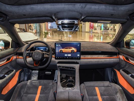 Autovettura elettrica a sospensione indipendente a doppia spalla 2024 Zeekr001 You100kwh AWD Nero Arancio